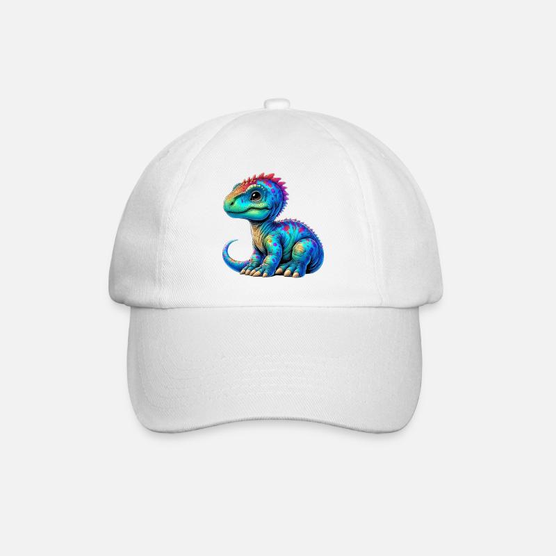 Dinosaur - Baseball Cap - white/white