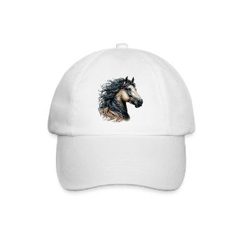 Horse - Baseball Cap - white/white - Front