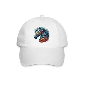Horse - Baseball Cap - white/white - Front