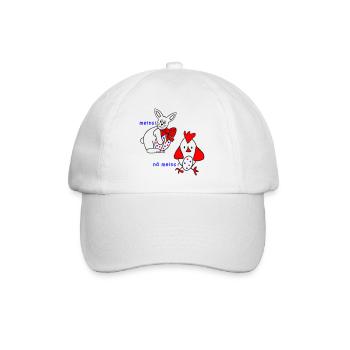 Lapin et poulet avec œuf de Pâques - Casquette classique - blanc/blanc - Devant