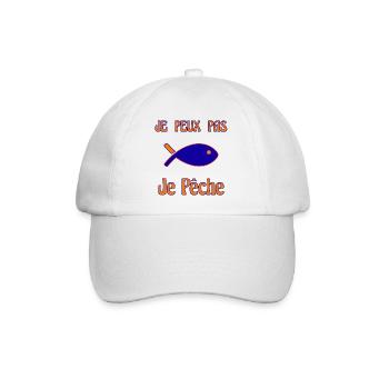 I CAN'T. FISHING. FISH. APRIL FOOL - Baseball Cap - white/white - Front