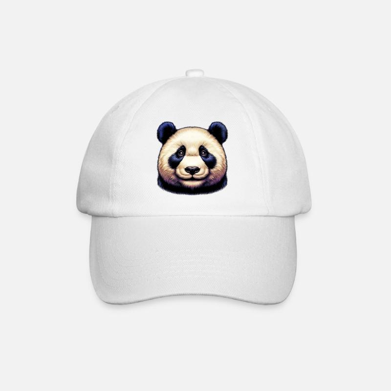 Panda - Baseballkappe - Weiß/Weiß