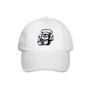 Chef Penguin: Master of Pots - Baseball Cap - white/white - Front