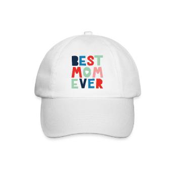 Best Mom Ever - Baseballkappe - Weiß/Weiß - Vorne