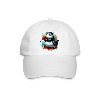 Papageitaucher - Baseballkappe - Weiß/Weiß - Vorne