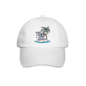 Palmier d’été de l’île de l’éléphant - Casquette classique - blanc/blanc - Devant