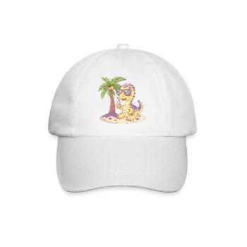 Dinosaurier brontosaurus Sommer - Baseballkappe - Weiß/Weiß - Vorne