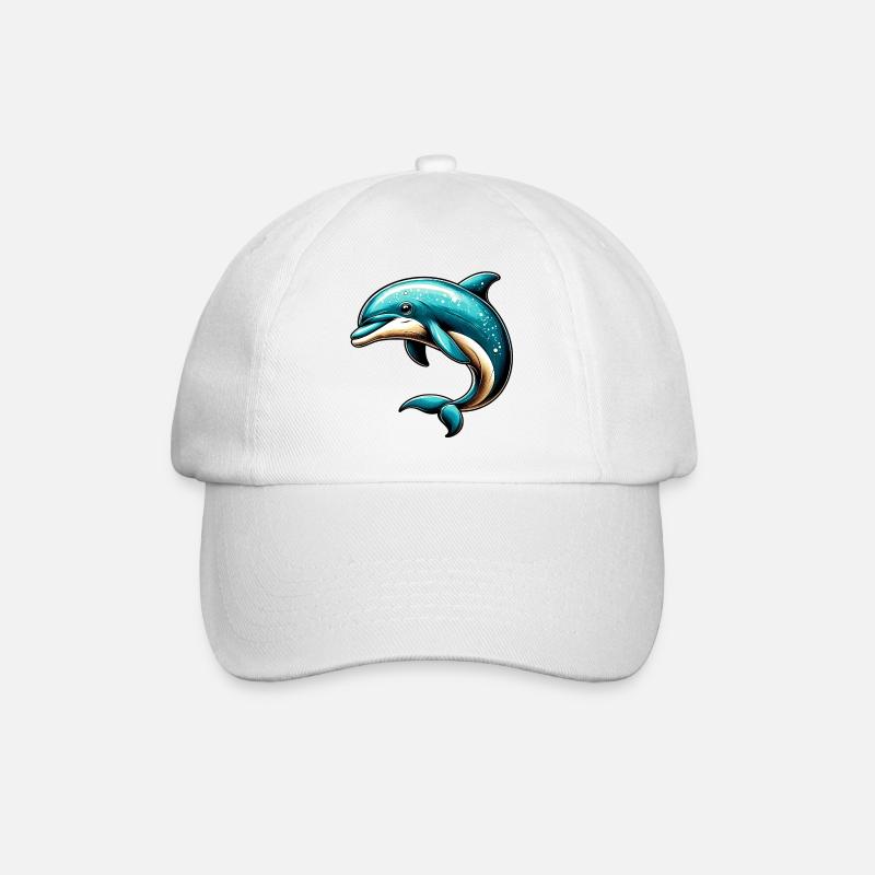 Dolphin - Baseball Cap - white/white