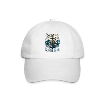 Kind der Küste, Brandung, Urlaub, Wellen, Meer - Baseballkappe - Weiß/Weiß - Vorne
