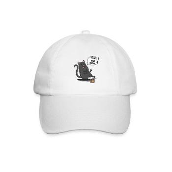 Le Chat Cartoon Mort de rire (mdr) - Casquette classique - blanc/blanc - Devant