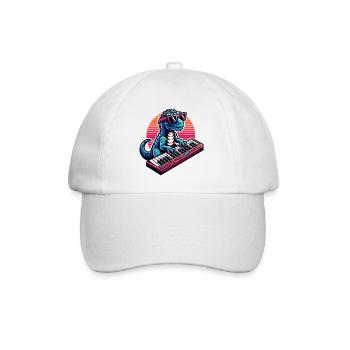 Claviériste Dino avec lunettes de soleil - Casquette classique - blanc/blanc - Devant