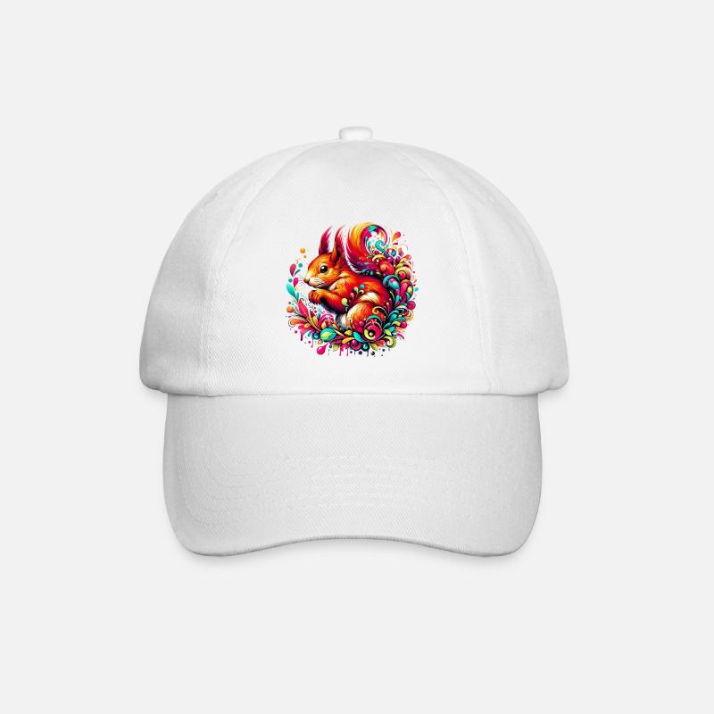 Squirrel - Baseball Cap - white/white