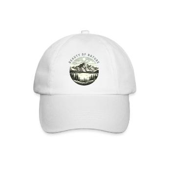 Berge Jahrgang - Baseballkappe - Weiß/Weiß - Vorne