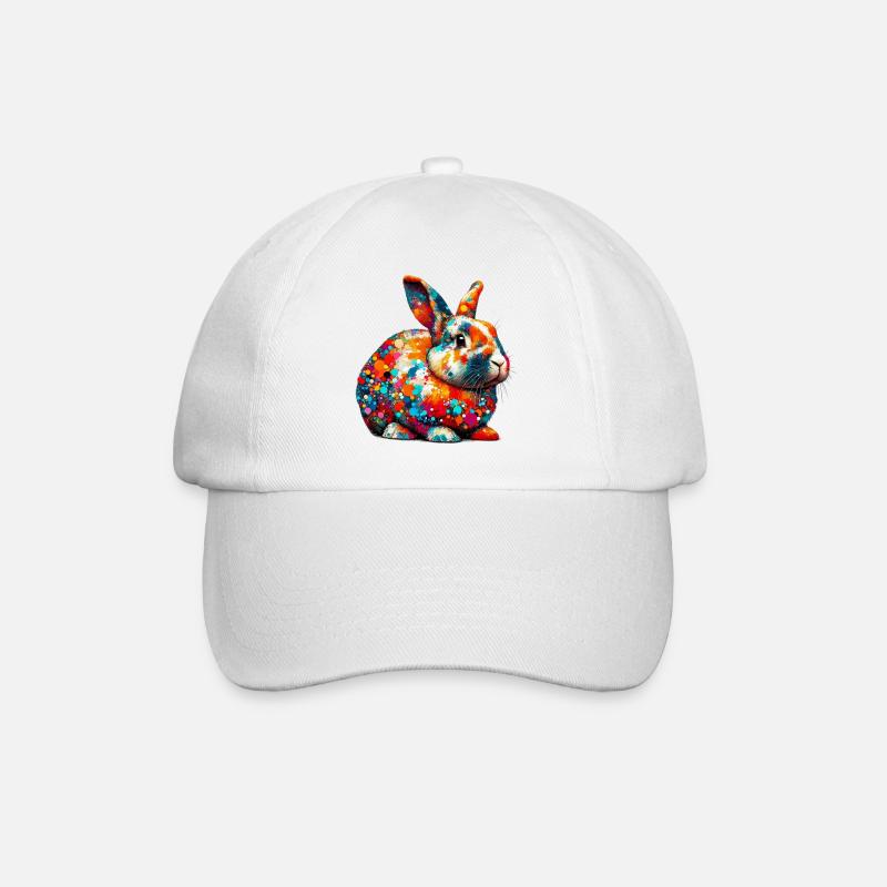 Kaninchen - Baseballkappe - Weiß/Weiß
