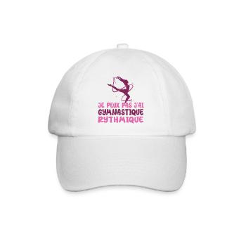 Ich kann nicht Ich habe Vintage Rhythmic Gym Frau - Baseballkappe - Weiß/Weiß - Vorne