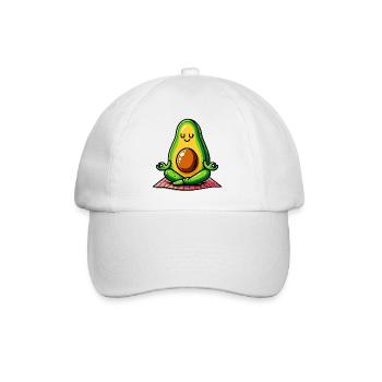 Avocado in Meditation - Baseball Cap - white/white - Front