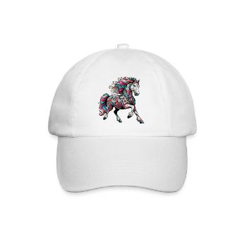 Pferd - Baseballkappe - Weiß/Weiß - Vorne
