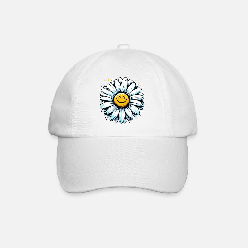 Gänseblümchen - Baseballkappe - Weiß/Weiß