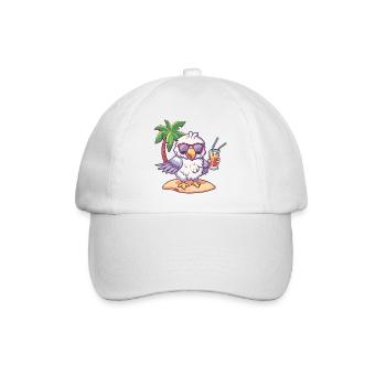 Eagle Summer Beach Comic - Baseball Cap - white/white - Front