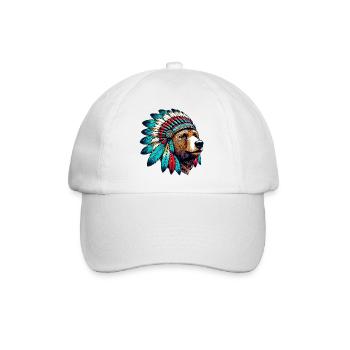 American Indian Bear American Redskin - Baseball Cap - white/white - Front