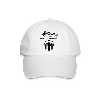 Sattlerin Chefin Selbstständigkeit Firma Gründen - Baseballkappe - Weiß/Weiß - Vorne
