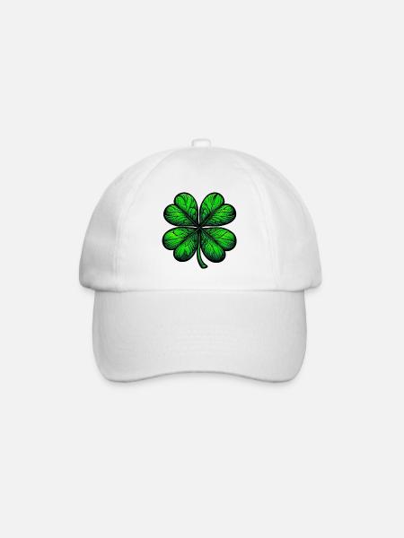 Four-leaf clover - Baseball Cap - white/white