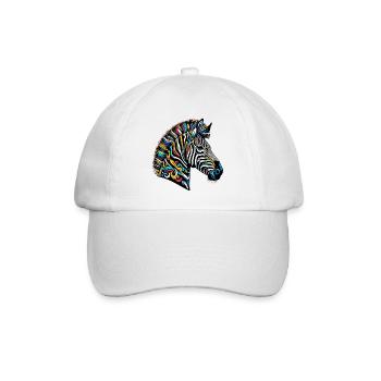 Zebra - Baseballkappe - Weiß/Weiß - Vorne