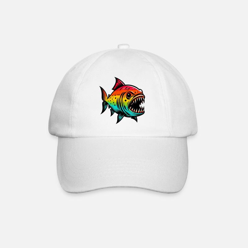 Piranha - Baseballkappe - Weiß/Weiß