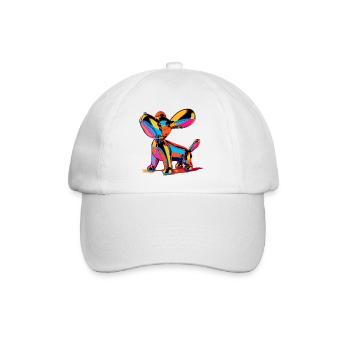 Colorful Pop-Art Balloon Dog - Baseballkappe - Weiß/Weiß - Vorne