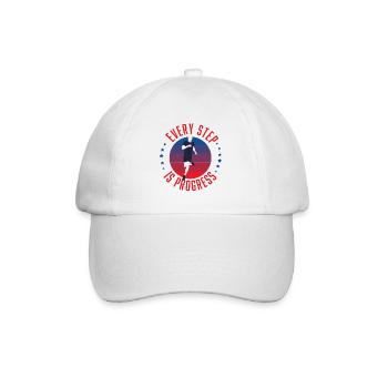Coureur Chaque pas est un progrès - Casquette classique - blanc/blanc - Devant