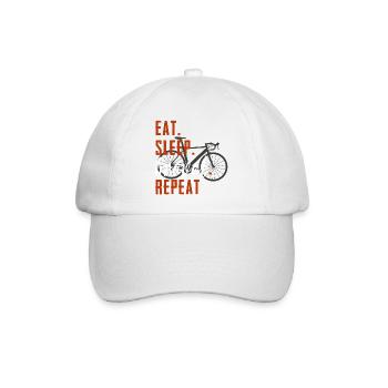 Eat Sleep Gravel Repeat Gravel Bike - Baseball Cap - white/white - Front