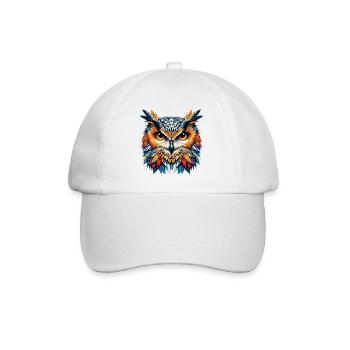 Owl - Baseball Cap - white/white - Front
