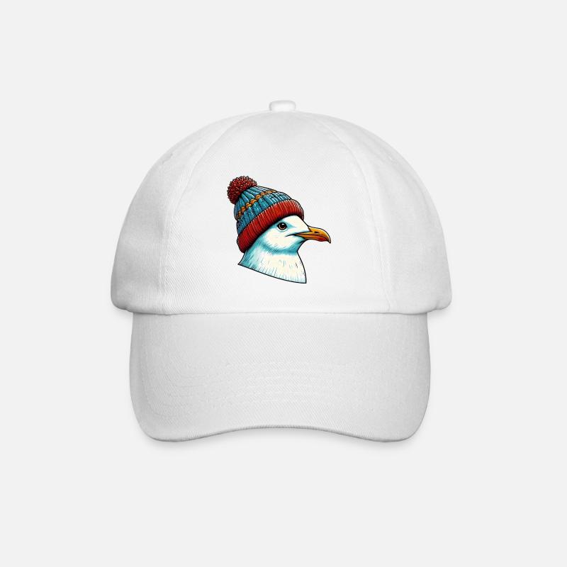 Möwe - Baseballkappe - Weiß/Weiß