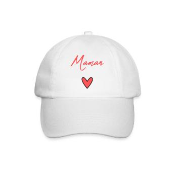 MOM. MOTHER'S DAY. HEART. FEAST. HAPPY BIRTHDAY MAM - Baseball Cap - white/white - Front