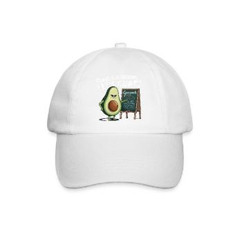 Avocado Unterricht: Lass Uns Guacamole Machen - Baseballkappe - Weiß/Weiß - Vorne