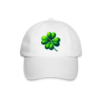 Four-leaf clover - Baseball Cap - white/white - Front