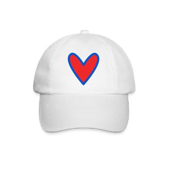 HERZ. PAAR. GERADE VERHEIRATET. Junggesellinnenabschied. VALENTINSTAG. - Baseballkappe - Weiß/Weiß - Vorne