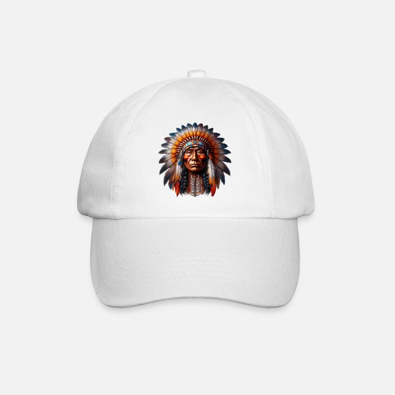 American Indian American - Baseball Cap - white/white