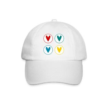 LIEBE. PAAR. GERADE VERHEIRATET. Junggesellinnenabschied. VALENTINSTAG. - Baseballkappe - Weiß/Weiß - Vorne