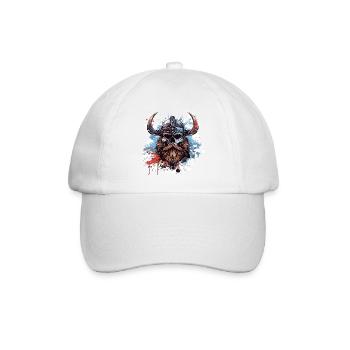 Viking Skull - Baseball Cap - white/white - Front