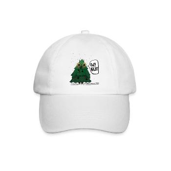 Owly Christmas Night Christmas Tree Owl - Baseball Cap - white/white - Front