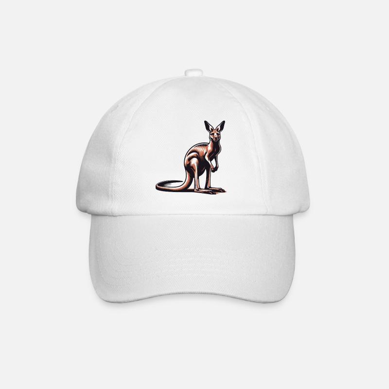 Känguru - Baseballkappe - Weiß/Weiß