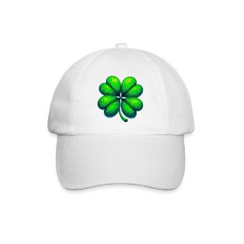 Four-leaf clover - Baseball Cap - white/white - Front
