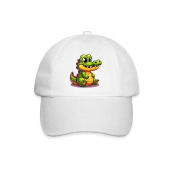 Alligator Crocodile - Baseball Cap - white/white - Front