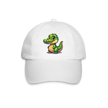 Alligator Crocodile - Baseball Cap - white/white - Front
