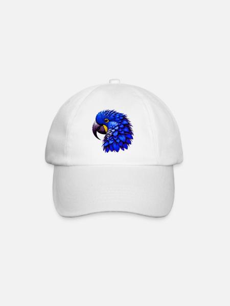 Papagei - Baseballkappe - Weiß/Weiß