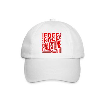 Free palestine - Casquette classique - blanc/blanc - Devant