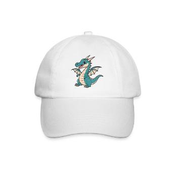 Mein kleiner blauer Drachen-Freund - Baseballkappe - Weiß/Weiß - Vorne