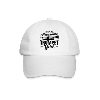 Trompetenspielerin - Baseballkappe - Weiß/Weiß - Vorne