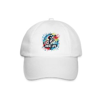 Ride Life – Sport Cycling and Passion for Cycling - Baseball Cap - white/white - Front